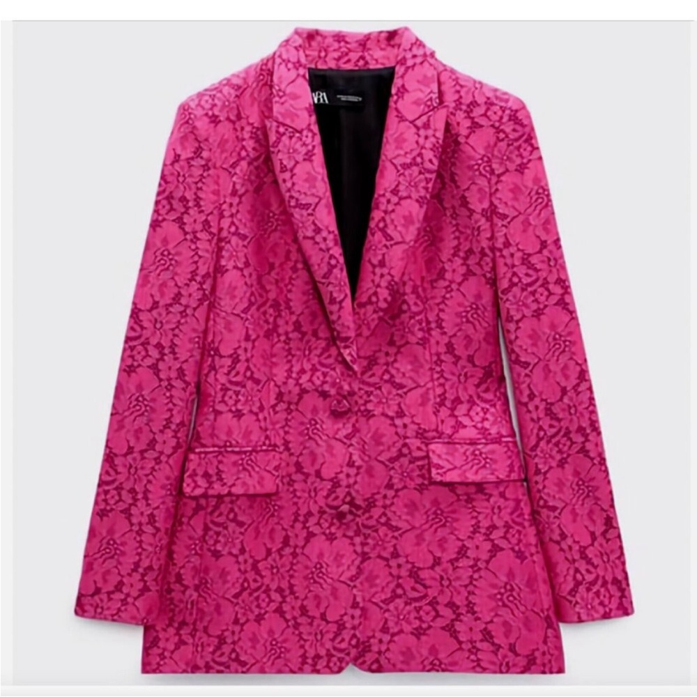 Fuschia Lace Women's Blazer and Pants Zara